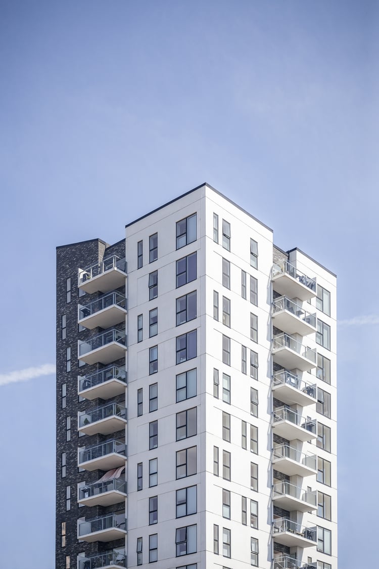 Modern apartment building